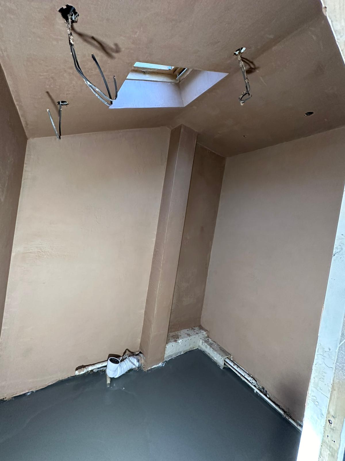 Wall plastering detail