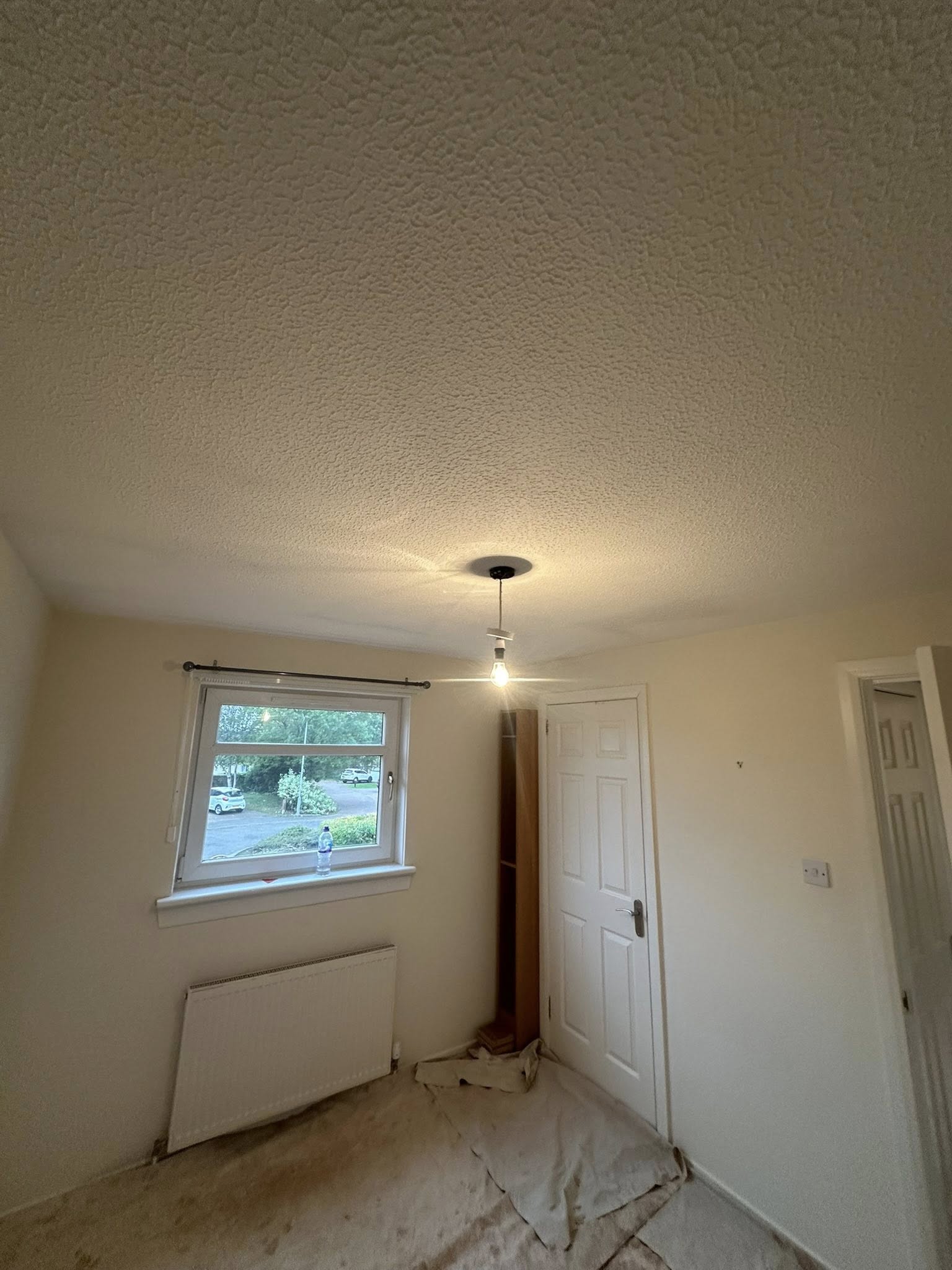 Artex ceiling before removal Baillieston