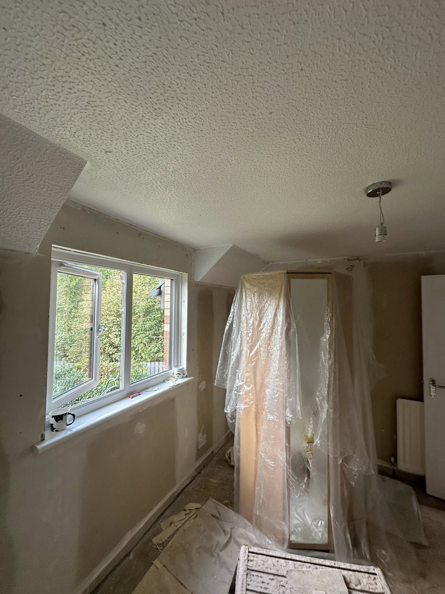 Bedroom before plastering Abronhill