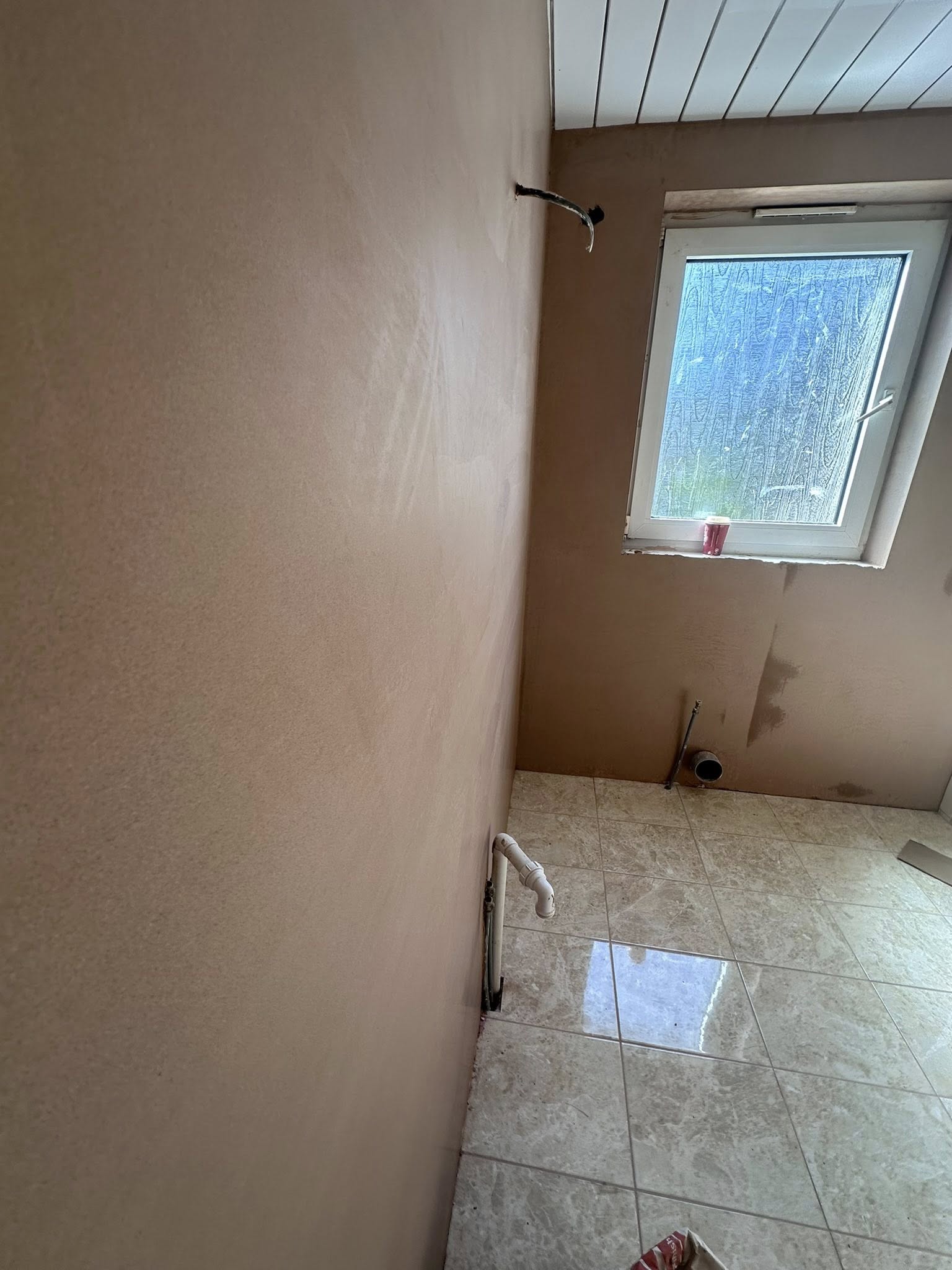 Bathroom plastered ready for fitters Glasgow