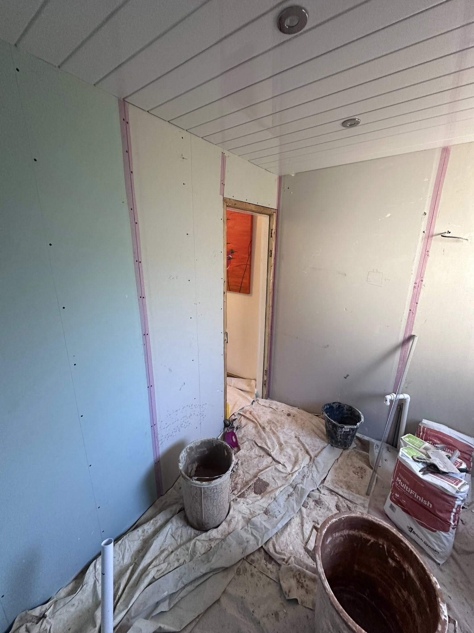 Bathroom before plastering Scotland